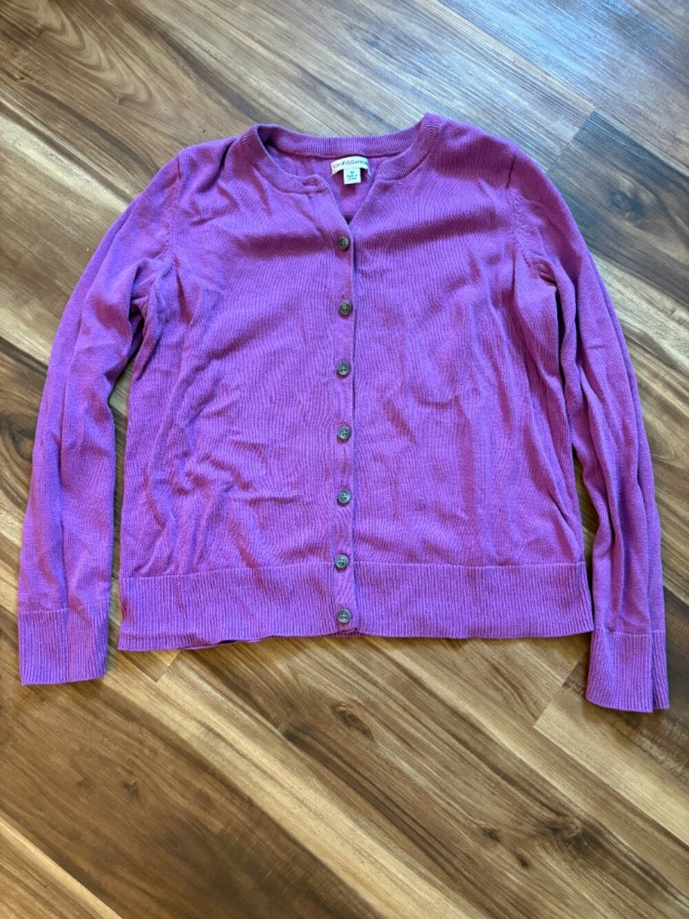 Ladies' pink button-up cardigan - Picture 1 of 6